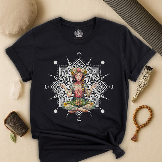 Flower Meditation Boho Tee