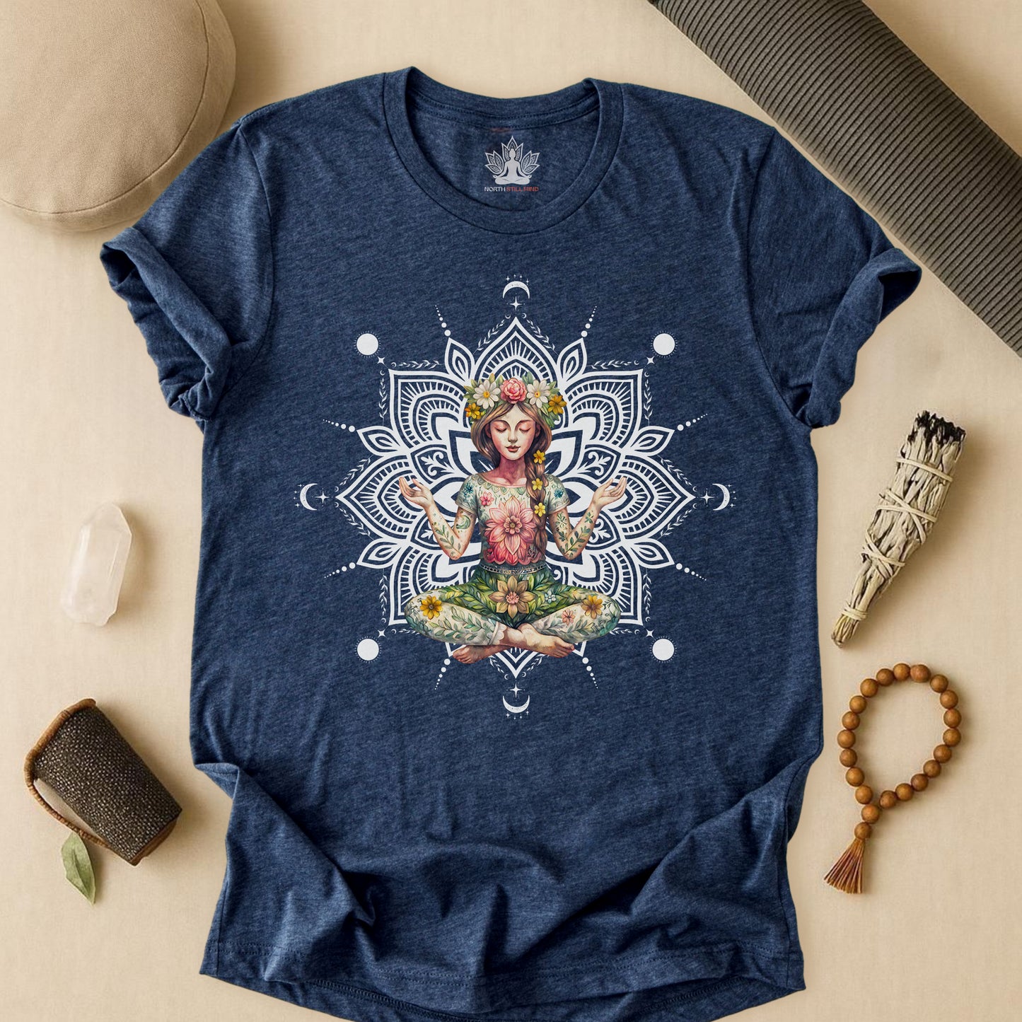 Flower Meditation Boho Tee