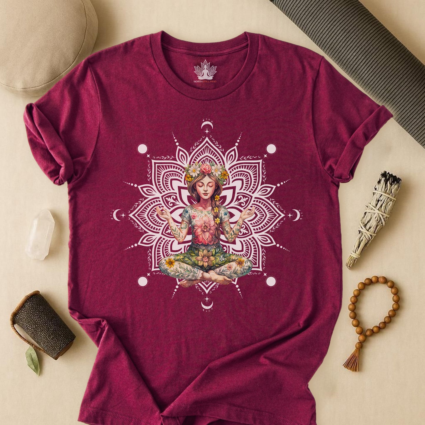 Flower Meditation Boho Tee