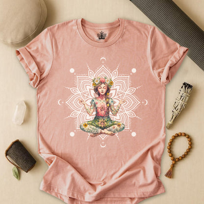Flower Meditation Boho Tee