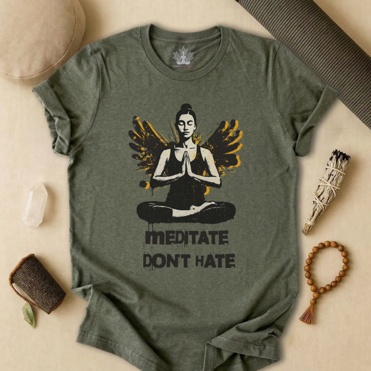 Street Art Meditate Don't Hate Tee