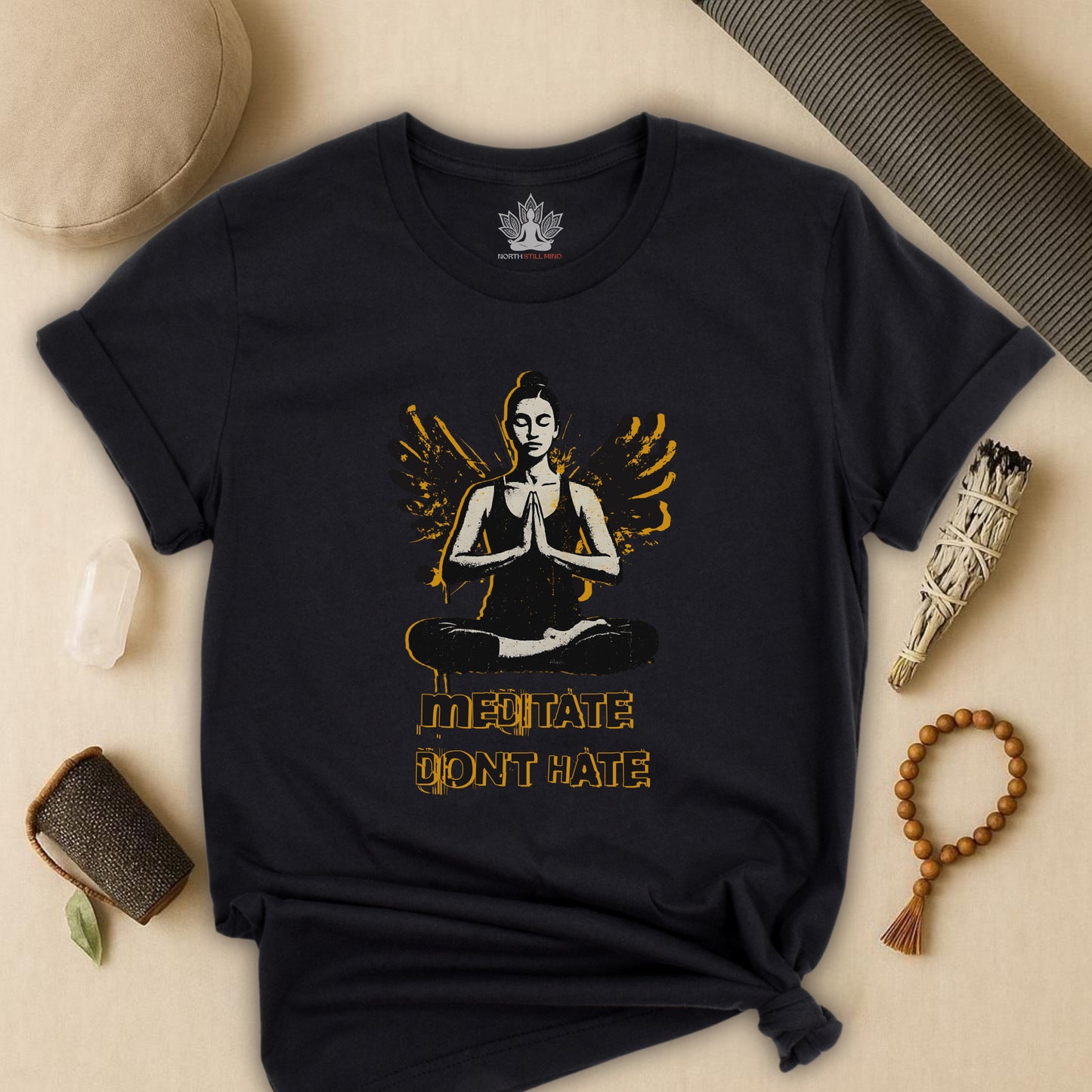 Street Art Meditate Don't Hate Tee