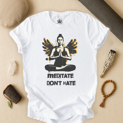 Street Art Meditate Don't Hate Tee