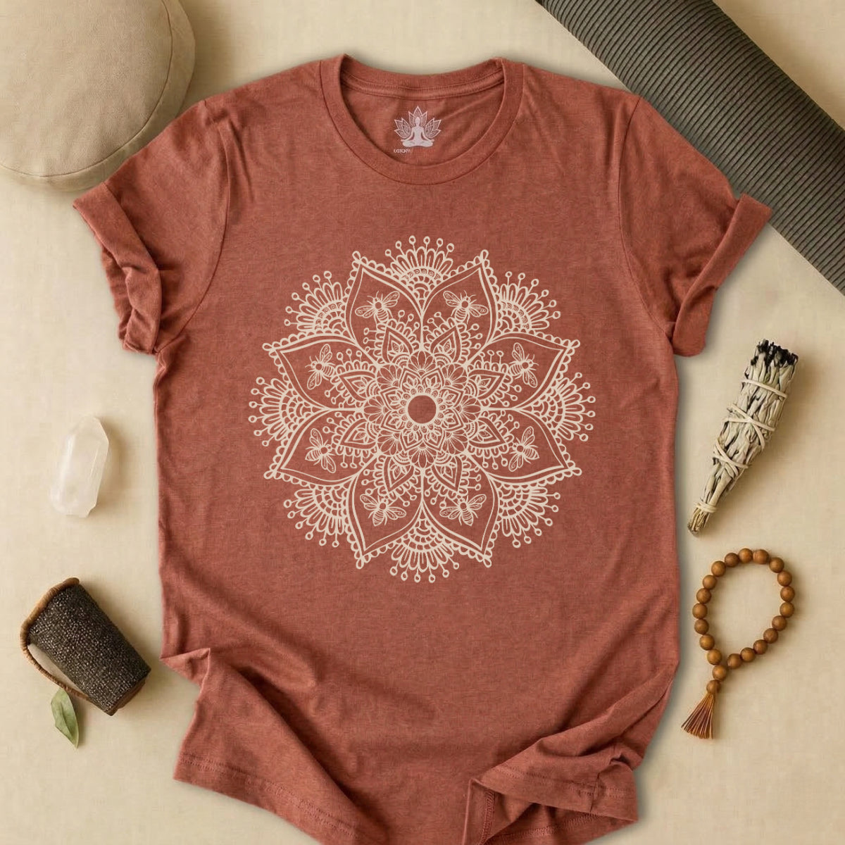 Bees & Flowers Mandala