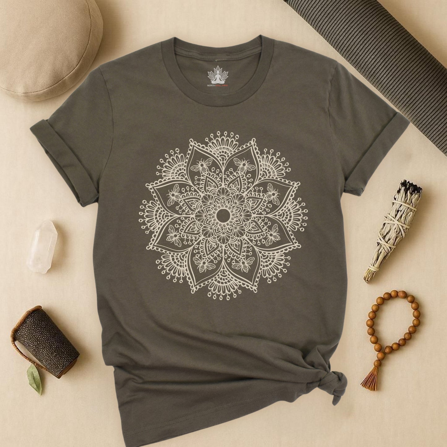 Bees & Flowers Mandala