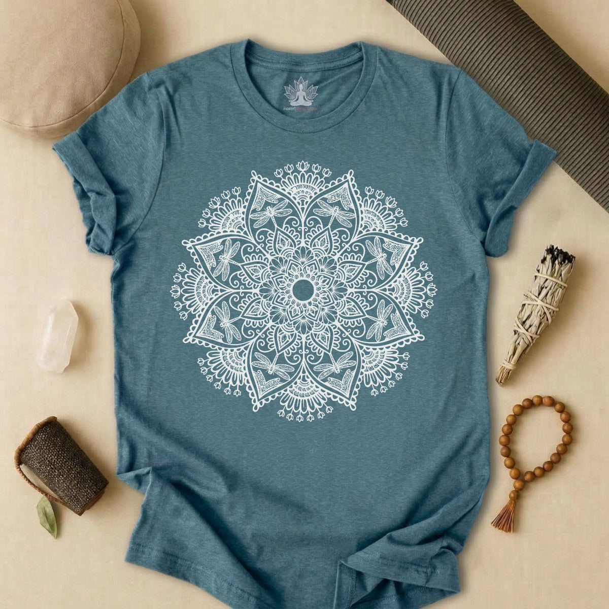 Dragonflies & Flowers Mandala