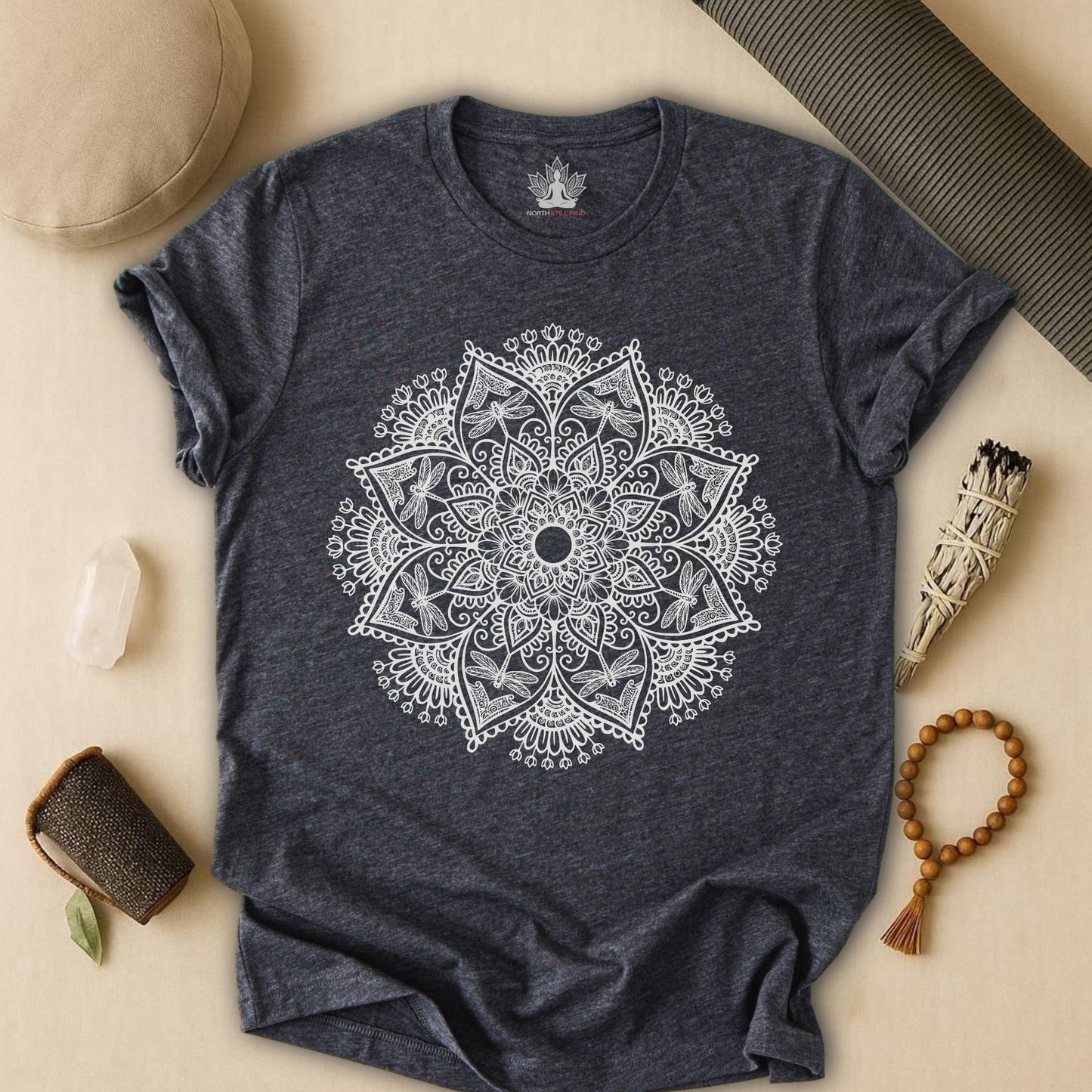 Dragonflies & Flowers Mandala