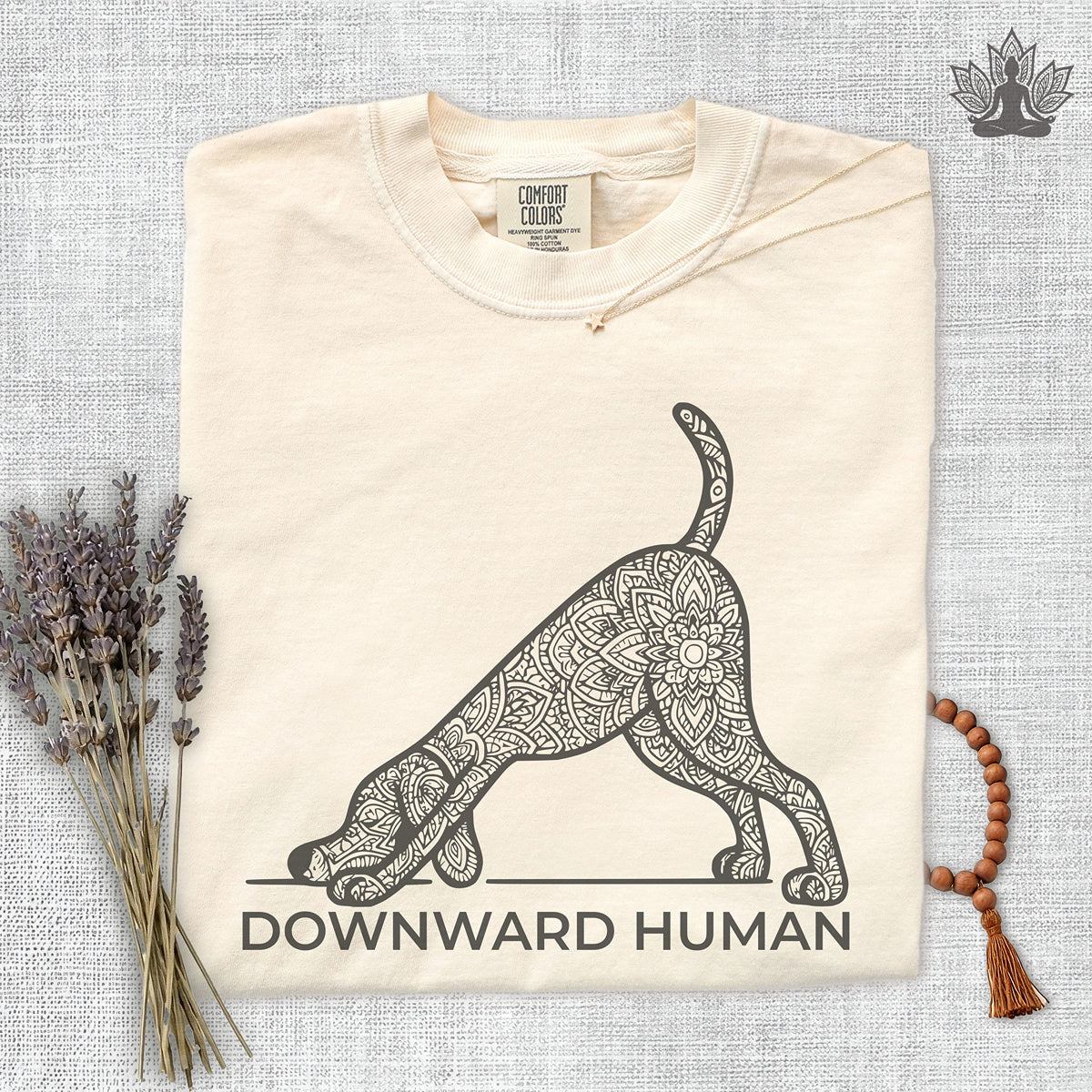 Downward Human Comfort Colors Tee