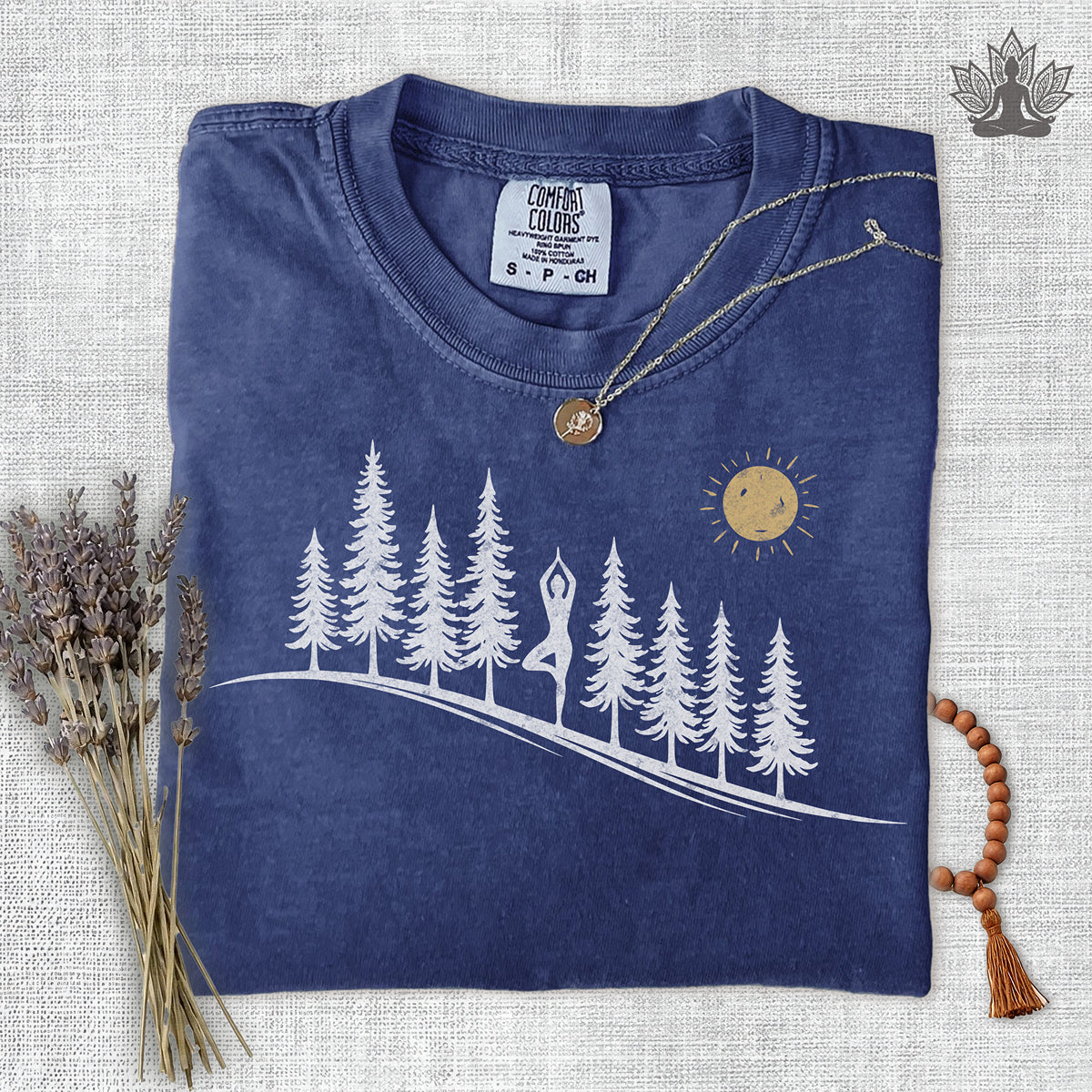 Forest Tree Pose Comfort Colors Tee