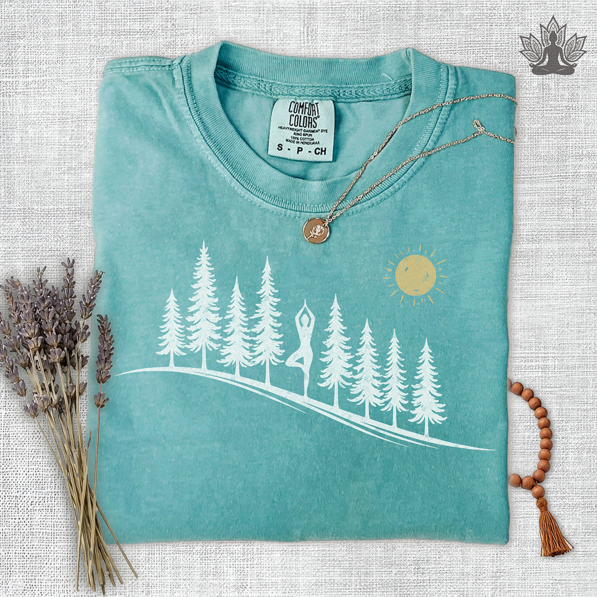 Forest Tree Pose Comfort Colors Tee