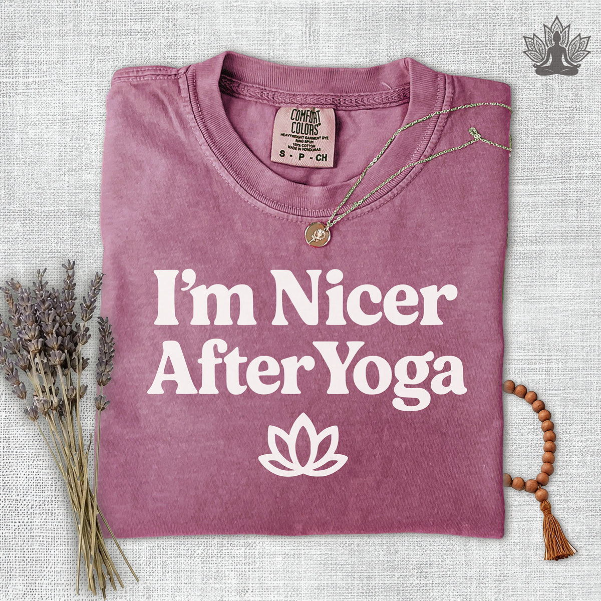 I'm Nicer After Yoga Comfort Colors Tee