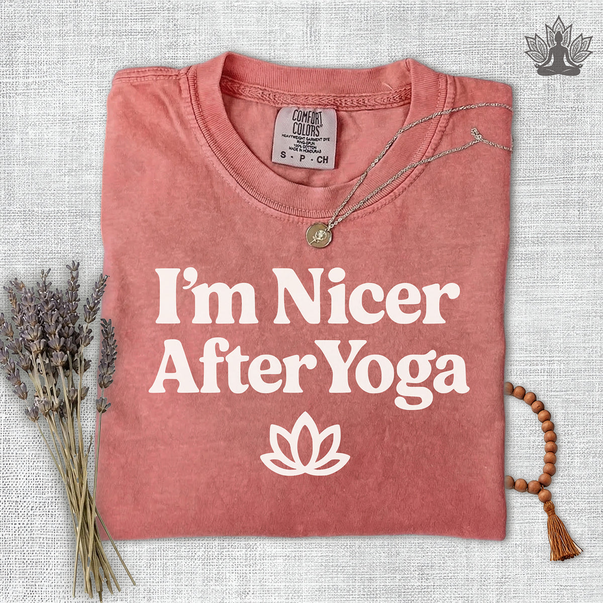 I'm Nicer After Yoga Comfort Colors Tee