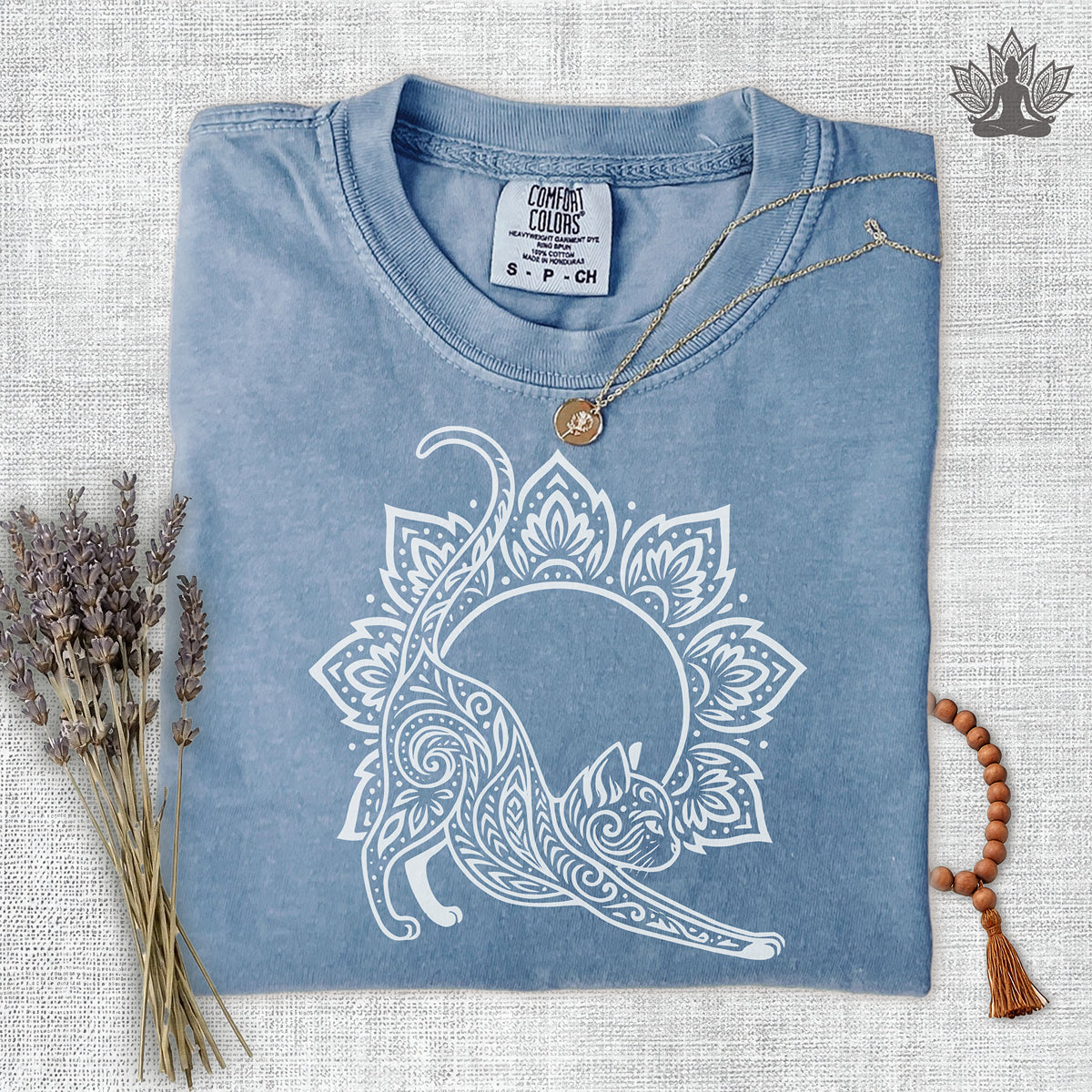 Cat & Mandala Comfort Colors Tee
