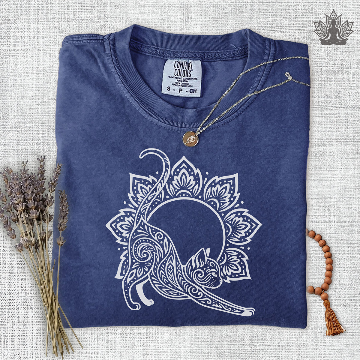Cat & Mandala Comfort Colors Tee