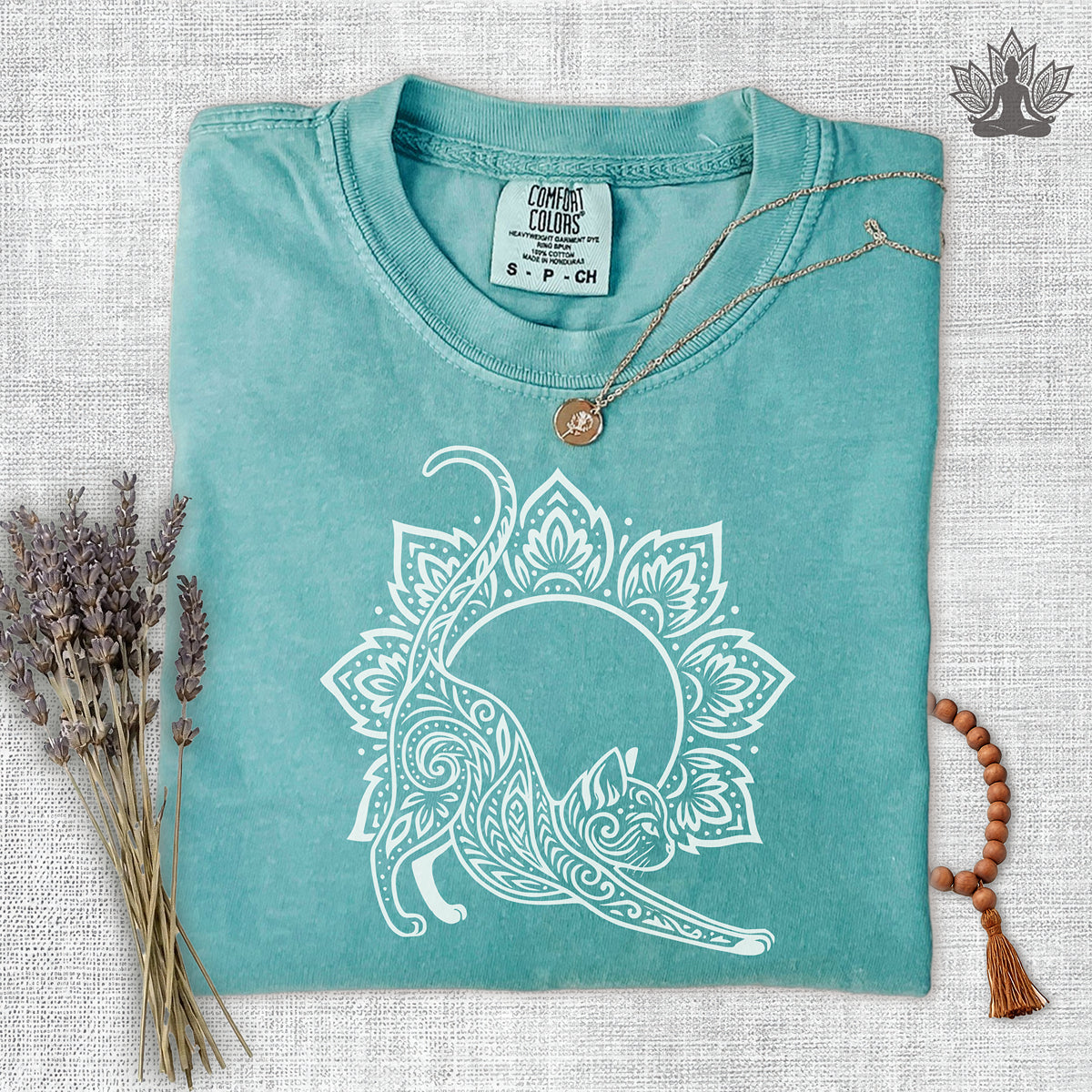 Cat & Mandala Comfort Colors Tee