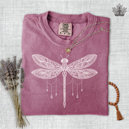Mandala Dragonfly Comfort Colors Tee