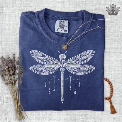 Mandala Dragonfly Comfort Colors Tee