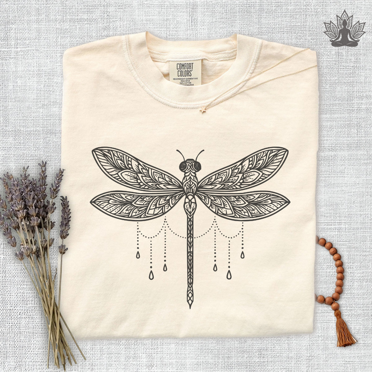 Mandala Dragonfly Comfort Colors Tee