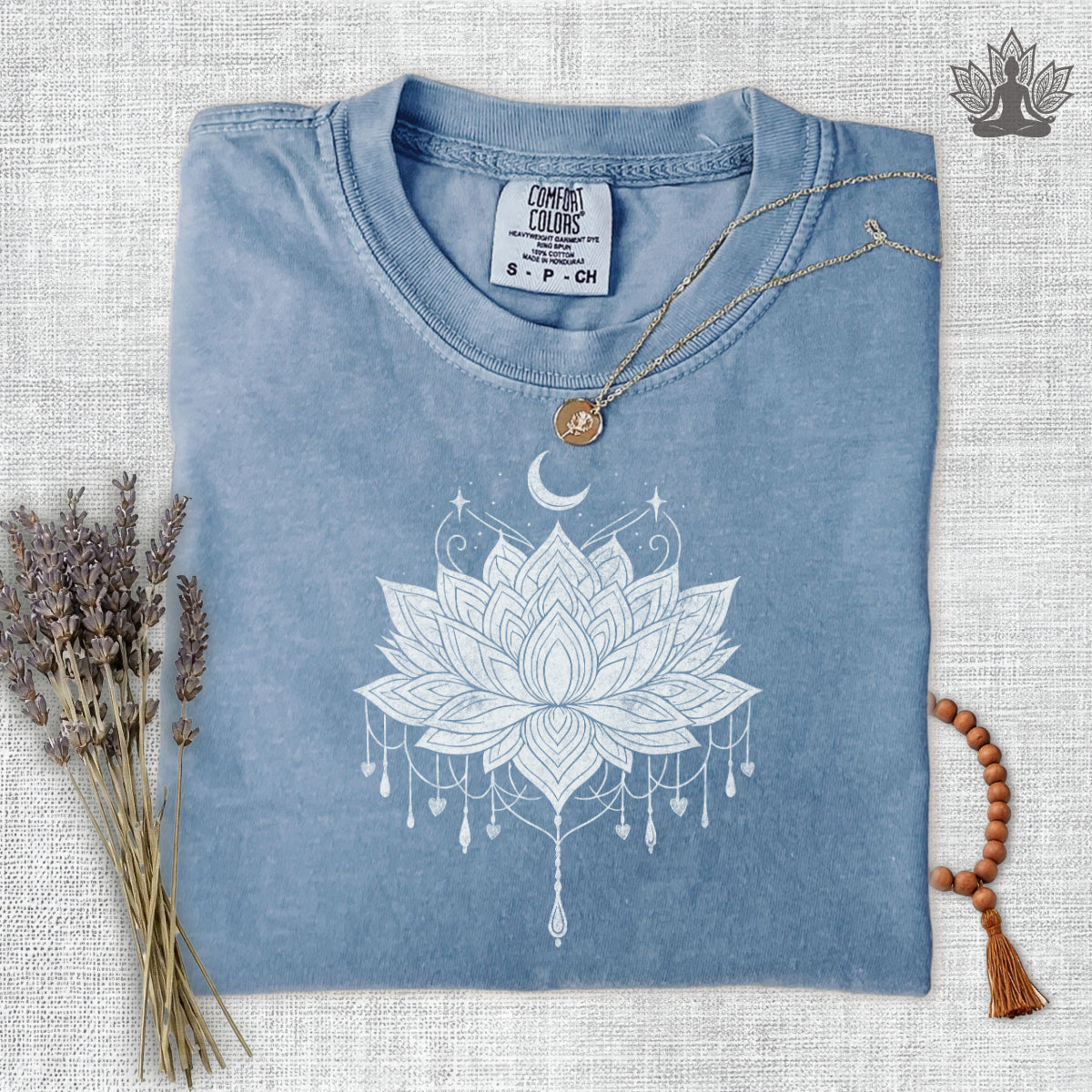 Celestial Moon & Lotus Comfort Colors Tee