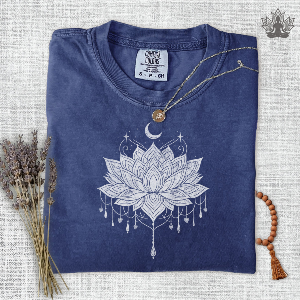 Celestial Moon & Lotus Comfort Colors Tee
