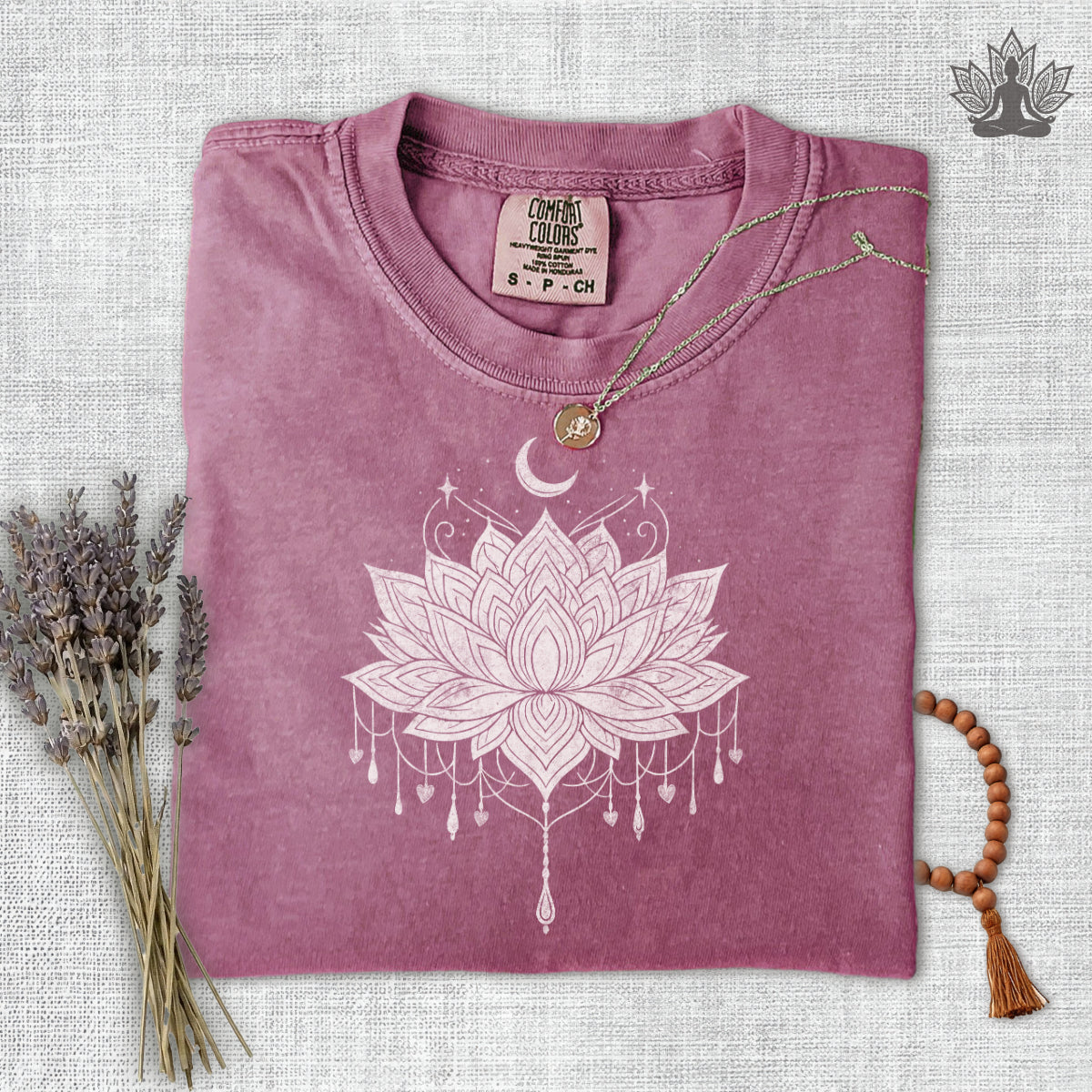 Celestial Moon & Lotus Comfort Colors Tee