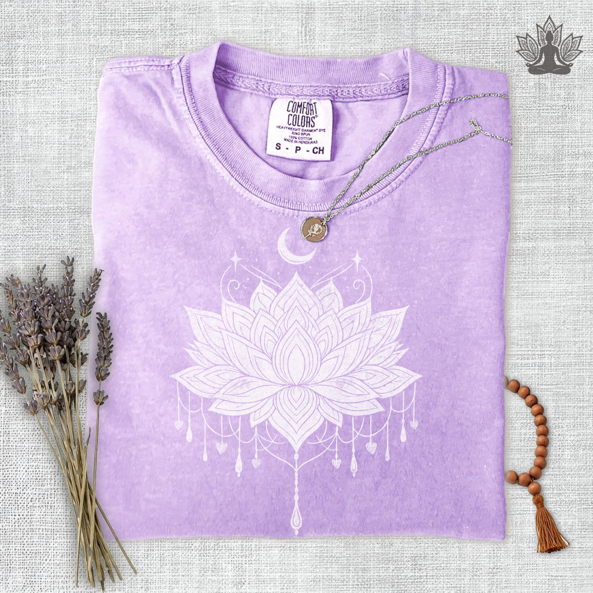 Celestial Moon & Lotus Comfort Colors Tee