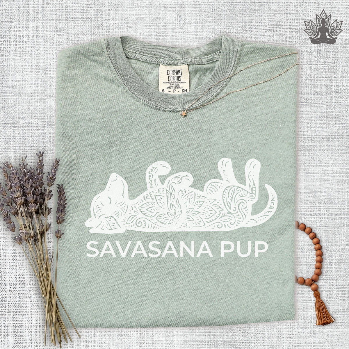 Savasana Pup Comfort Colors Tee