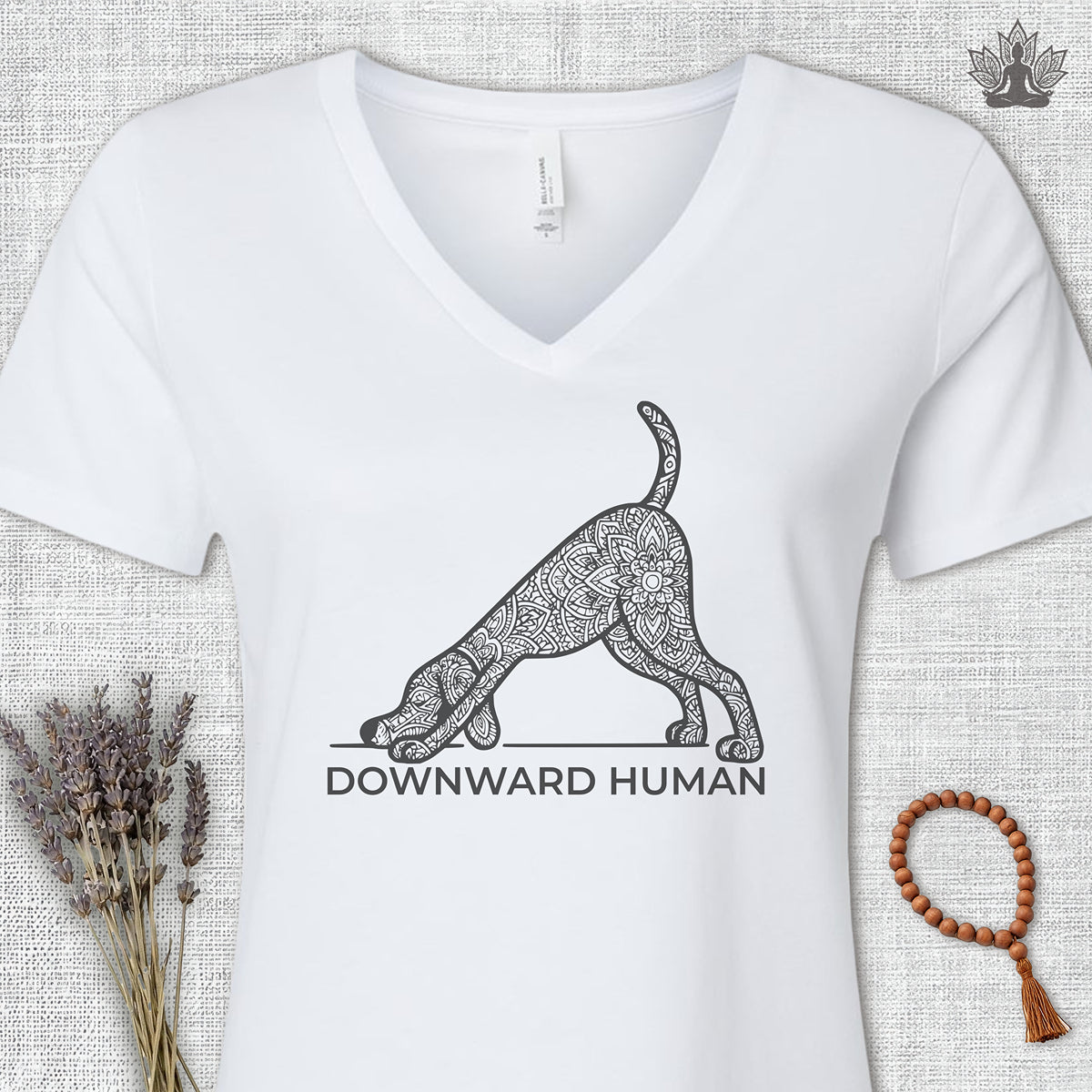 Downward Human V-Neck Tee