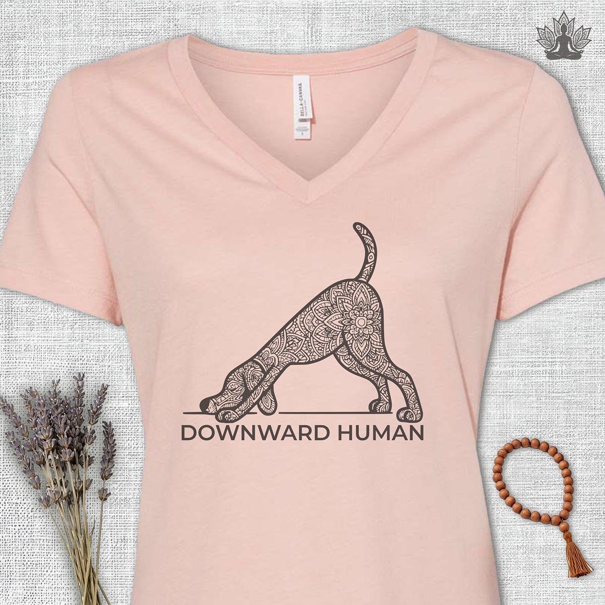 Downward Human V-Neck Tee