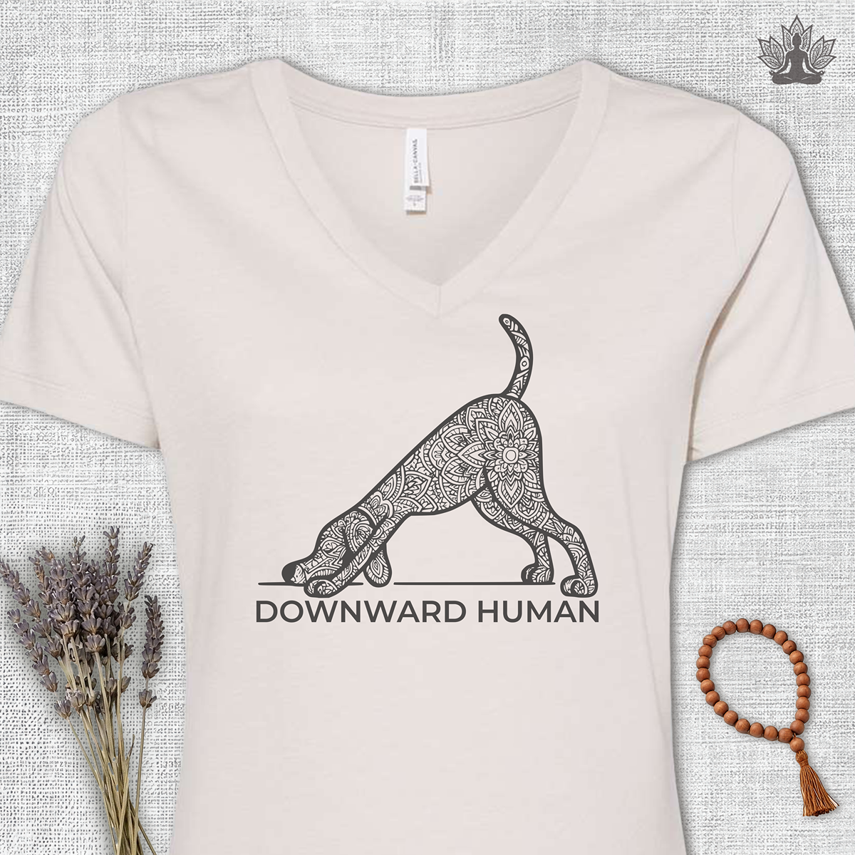 Downward Human V-Neck Tee