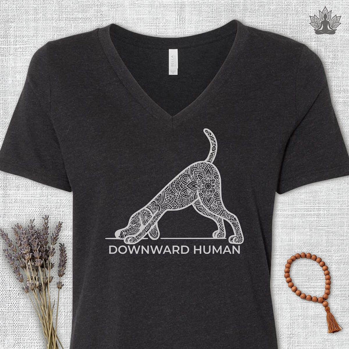 Downward Human V-Neck Tee