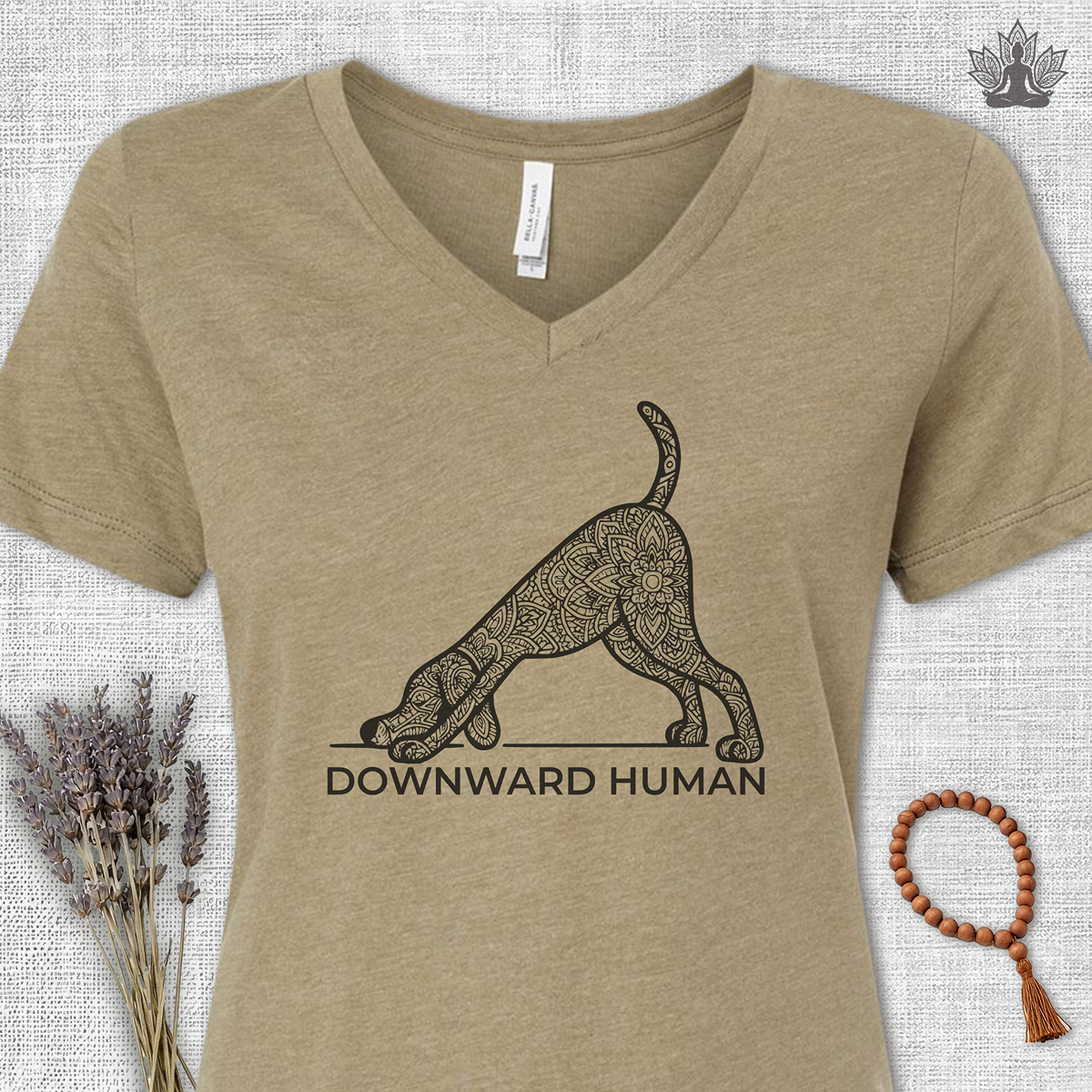 Downward Human V-Neck Tee