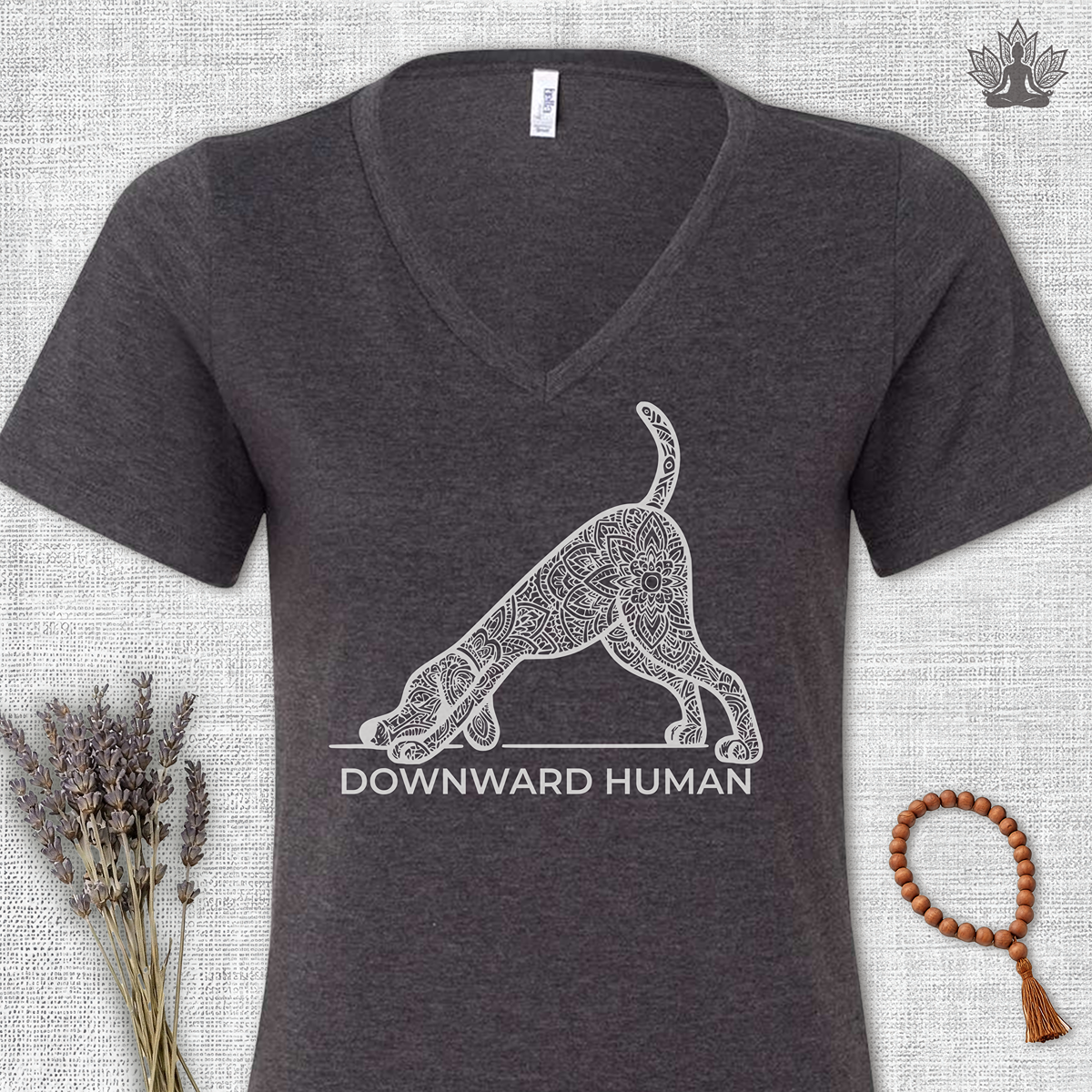 Downward Human V-Neck Tee