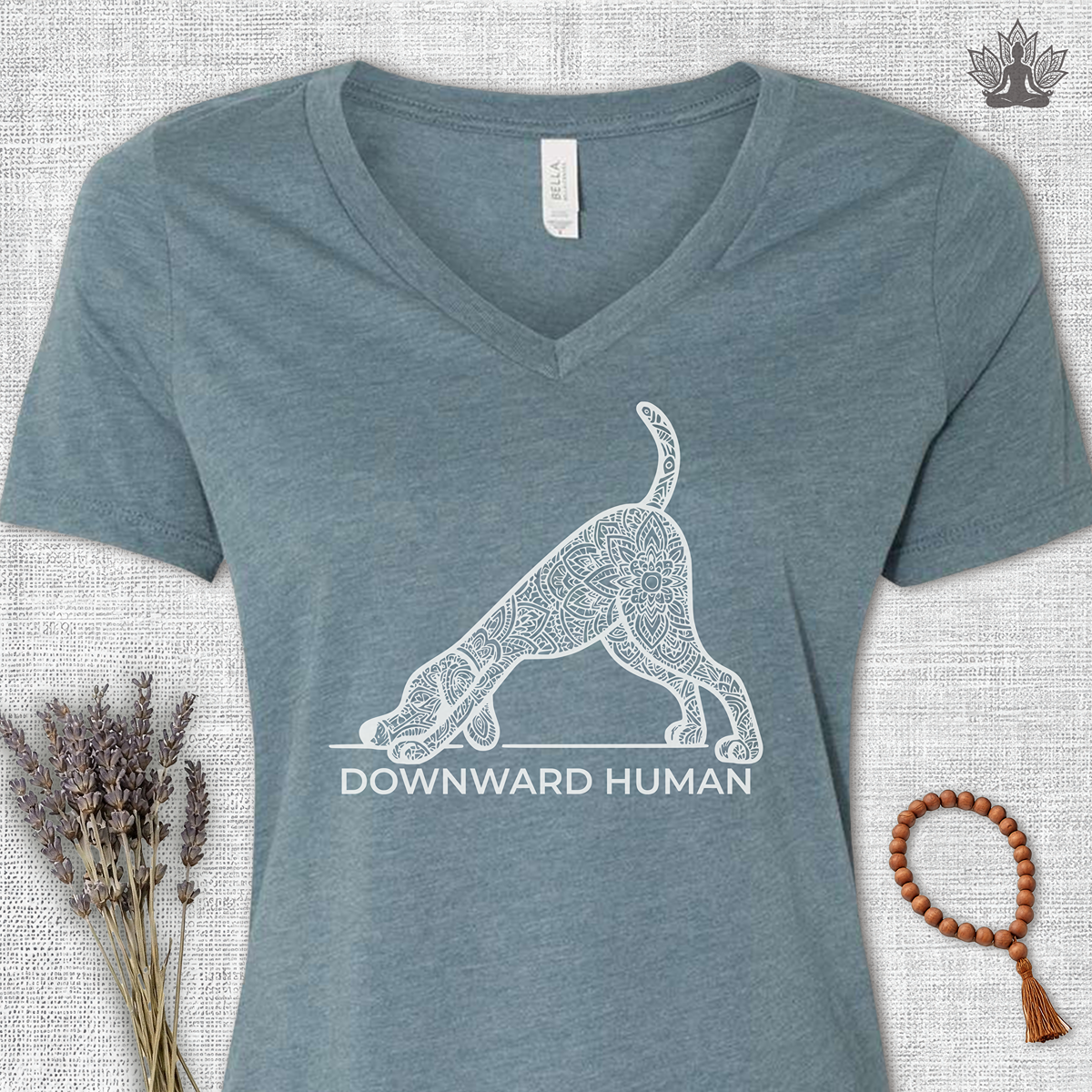 Downward Human V-Neck Tee