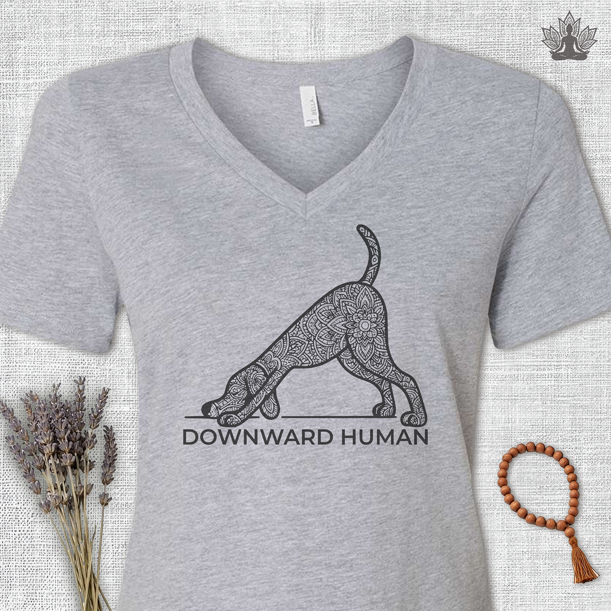 Downward Human V-Neck Tee