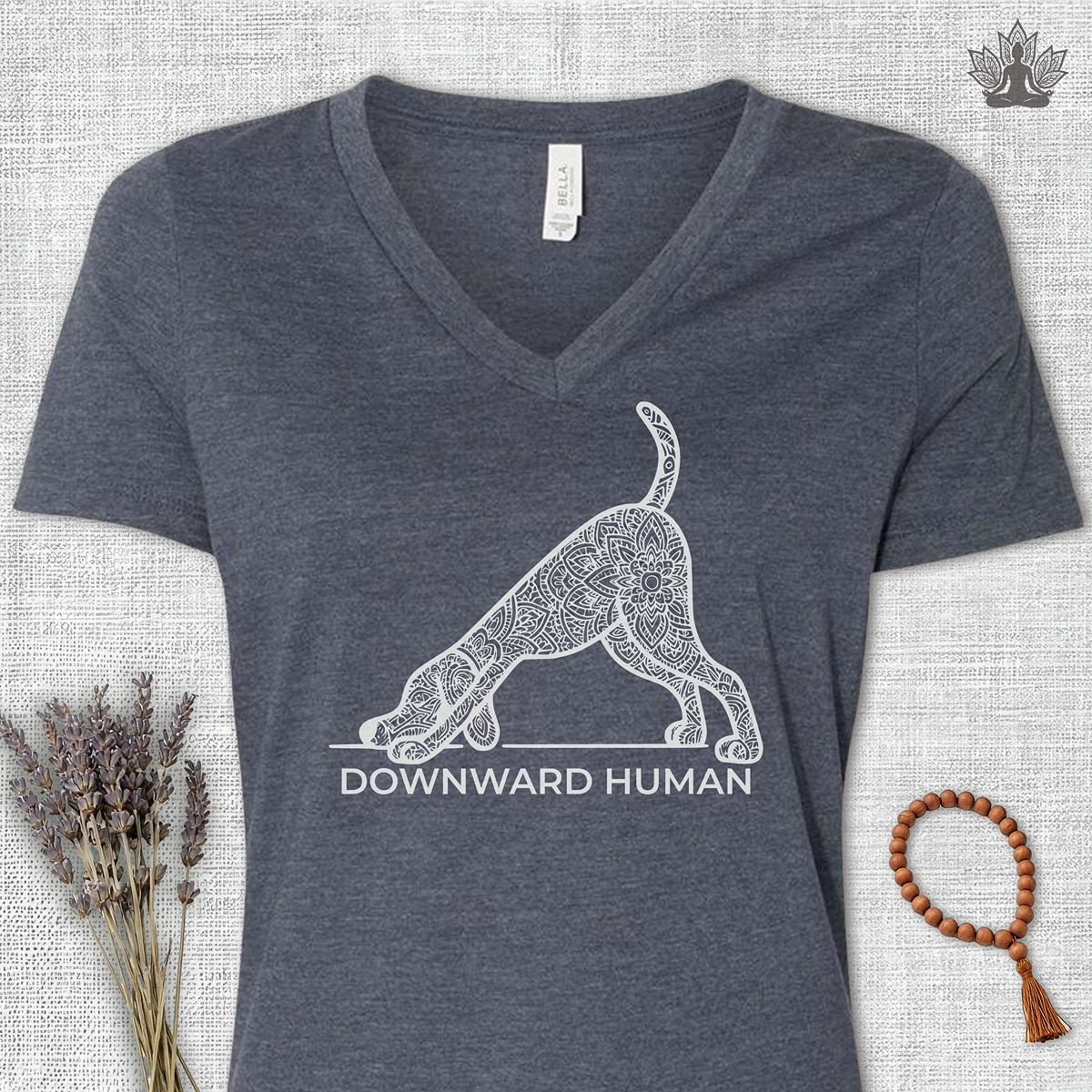 Downward Human V-Neck Tee