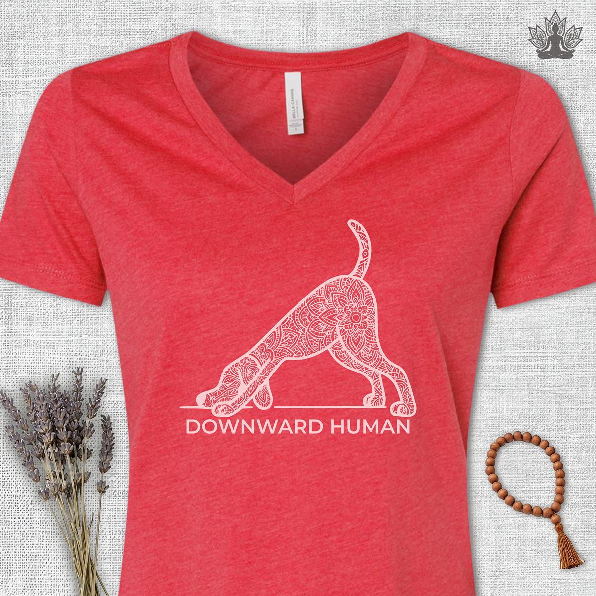 Downward Human V-Neck Tee