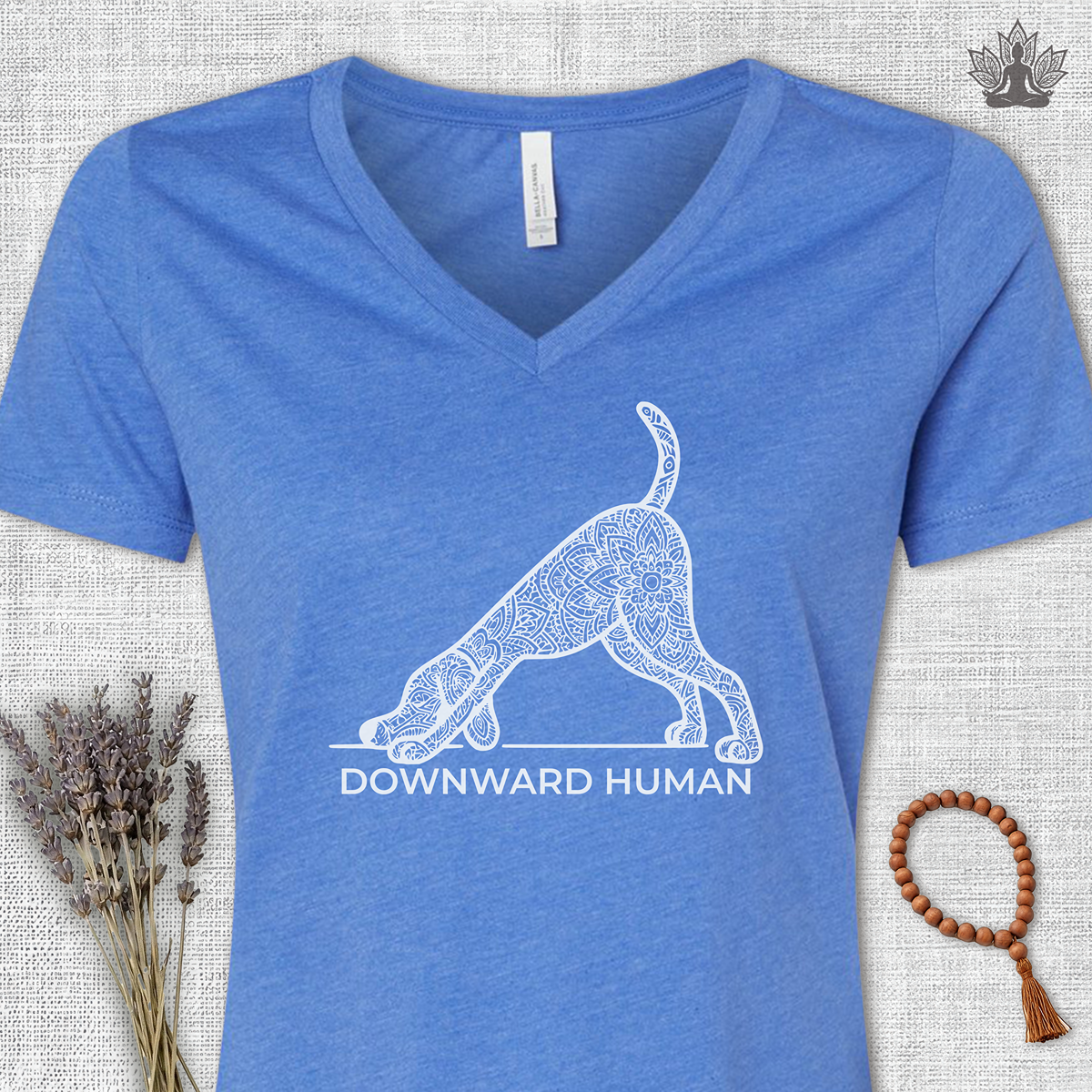 Downward Human V-Neck Tee