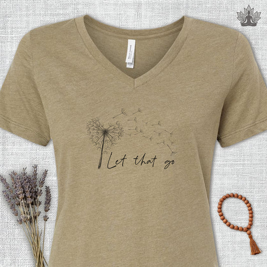 Let That Go V-Neck Tee