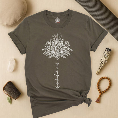 Balance Within – Lotus Yoga Tee