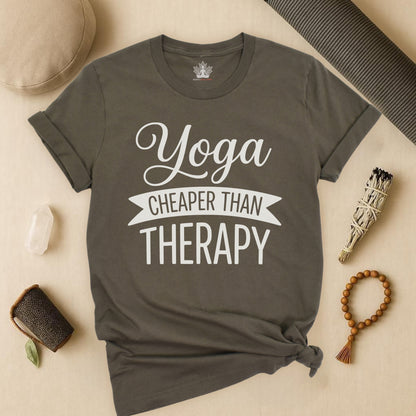 Yoga Cheaper Than Therapy Tee