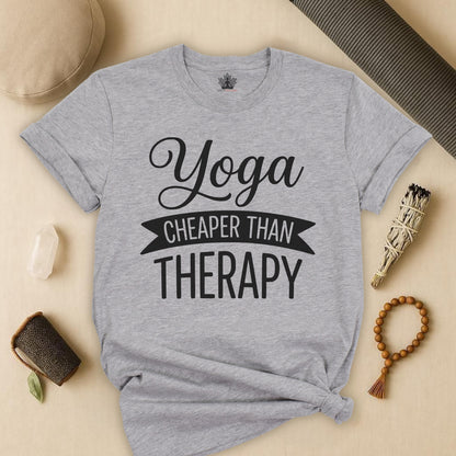 Yoga Cheaper Than Therapy Tee