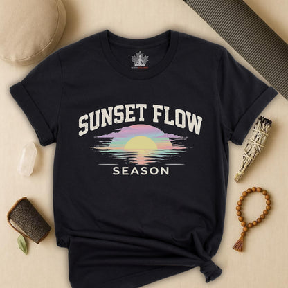 Retro Pastel Sunset Flow Season Tee