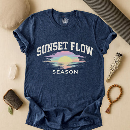Retro Pastel Sunset Flow Season Tee