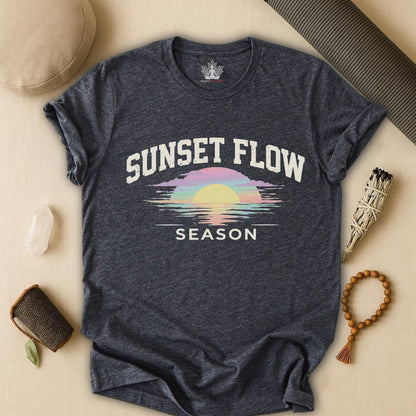 Retro Pastel Sunset Flow Season Tee