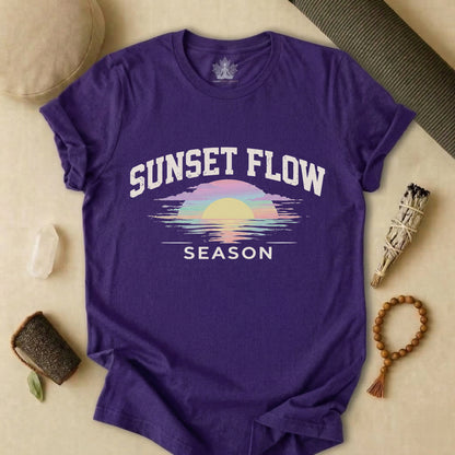 Retro Pastel Sunset Flow Season Tee