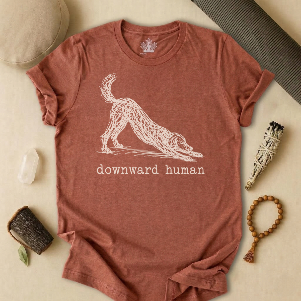 Line Art Downward Human Tee