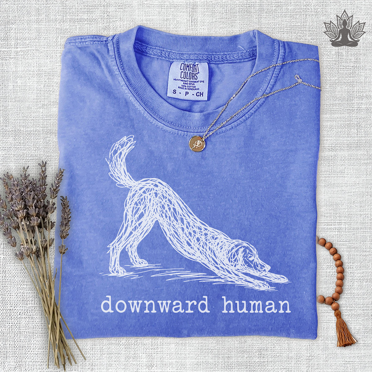 Line Art Downward Human Comfort Colors® Tee