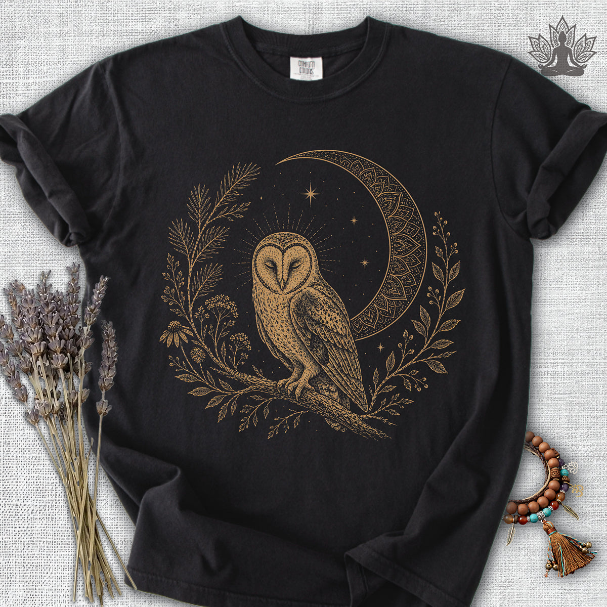 Barn Owl Mandala Moon Comfort Colors® Tee