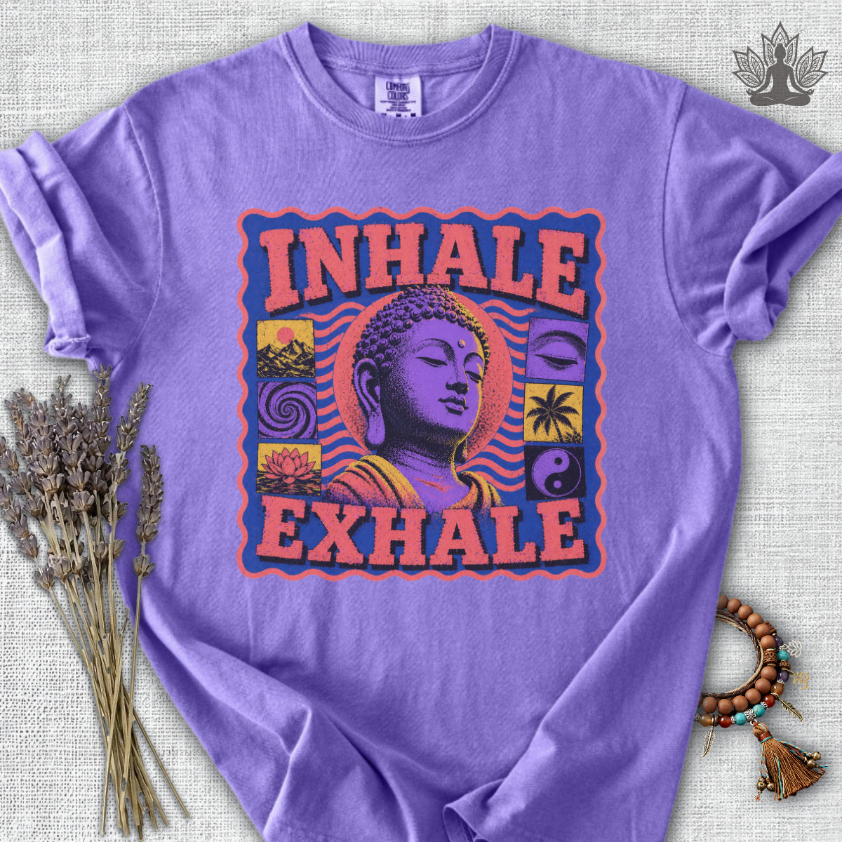 90s Bold Buddha Print Comfort Colors® Tee